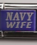 Navy wife - blue laser 9mm Italian charm - Click Image to Close